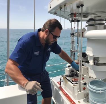 An engaging photo of scientists conducting experiments in the field.