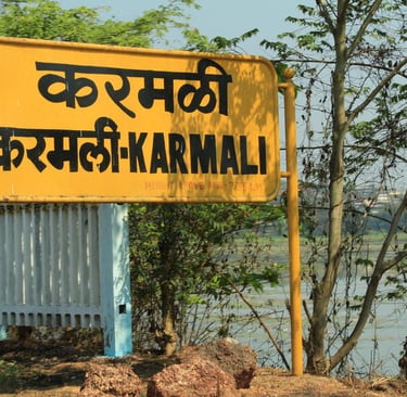 a sign that says, Karmali