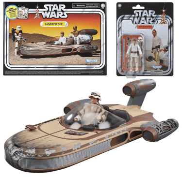 Star Wars The Vintage Collection 3 3/4-Inch Scale Landspeeder & Luke Skywalker (Tatooine) Vehicle