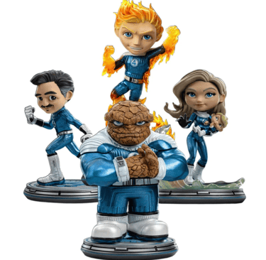 The Fantastic Four: First Steps MiniCo Limited Edition Metallic Vinyl Figure 4-Pack - AE Exclusive