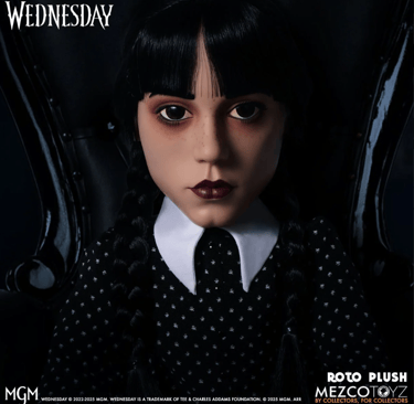 Wednesday Addams Mezco Designer Series 18-Inch Roto Plush Doll