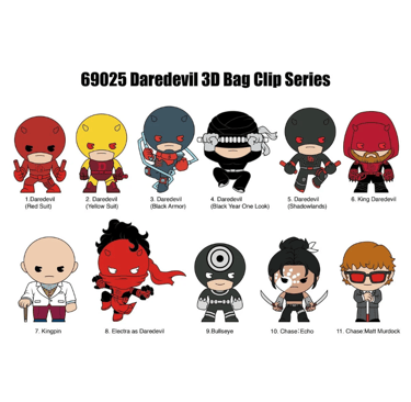 Daredevil Classic 3D Foam Bag Clip Random 6-Pack