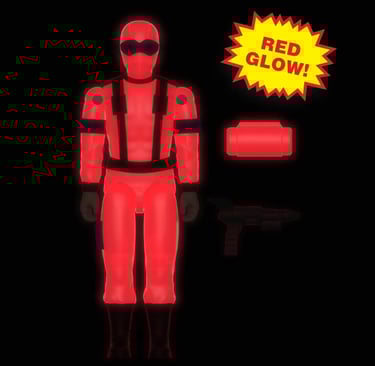 G.I. Joe Arctic Snake Eyes (Red Glow, Crystal Poison) 3 3/4-Inch ReAction+ Figure