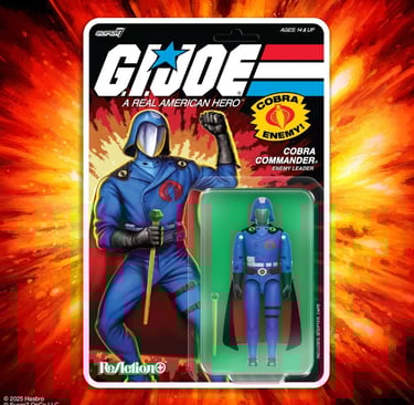 G.I. Joe Cobra Commander (Movie, Black Cape) 3 3/4-Inch ReAction+ Figure