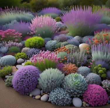 xeriscape garden with 5 best plants