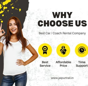 a woman holding up a sign that says why choose the best car rental company