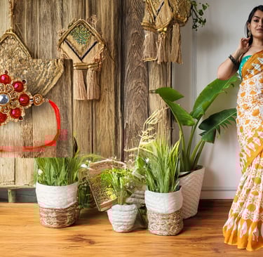 š Rakshabandhan Gift for Sister ā A Beautiful Saree from Mansiās Hand Block Collection