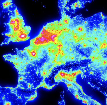 Pollution lumineuse europe