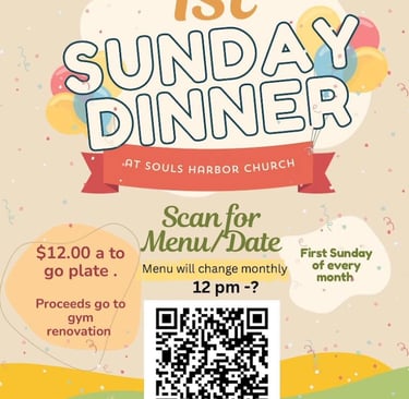 1st Sunday Dinner at Souls Harbor Church