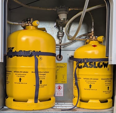 Gaslow refillable LPG system installed in a motorhome