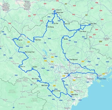 North Vietnam loop map