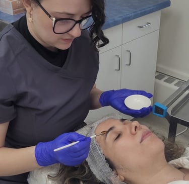 A light chemical peeling in a young woman at Ariana Esthetic Edmonton