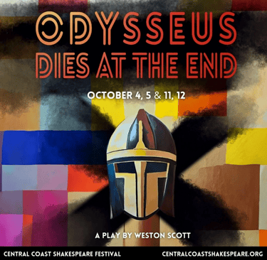 Image of Poster for Odysseus Dies at the End at Central Coast Shakespeare Festival