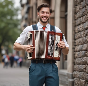 Families enjoying a sunny day at a German-American cultural festival.