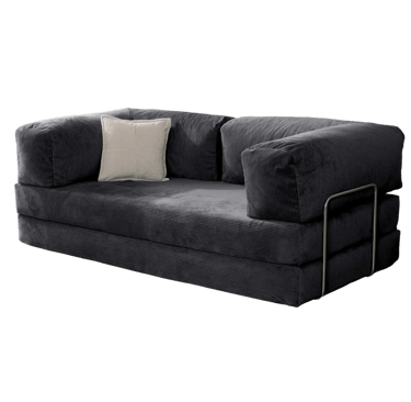 a couch with pillows and pillows on it