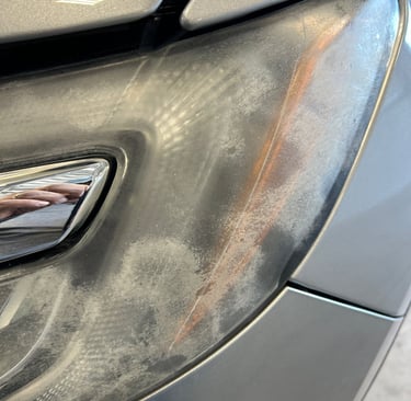 Oxidized Pilot headlight