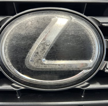 Damaged Lexus Acrylic emblem