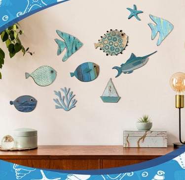 sea animals wall decor