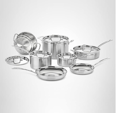 Cuisinart MultiClad Pro 12-piece stainless steel cookware set