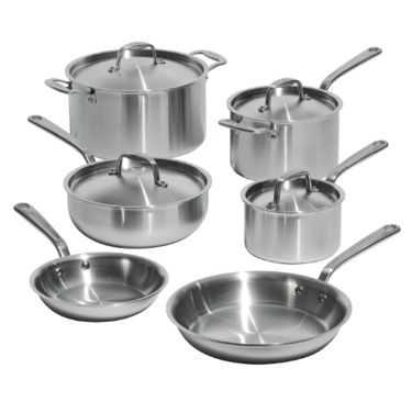 Made In 10-piece stainless steel cookware set