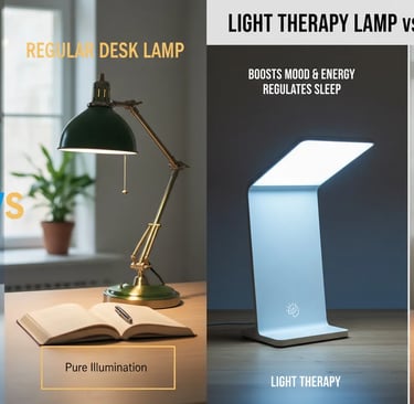 Light Therapy Lamp vs Regular Desk Lamp