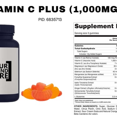 vitamin c plus 1000  milligram vitamin gummies