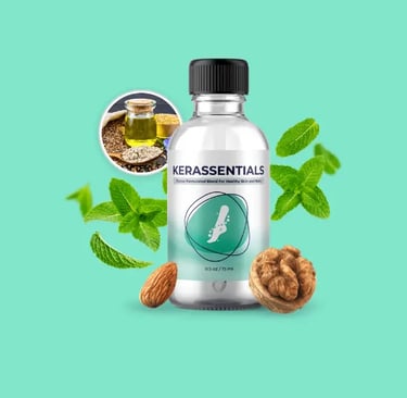 a bottle of green tea tree oil with nuts and nuts