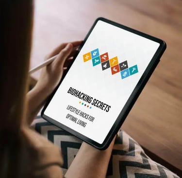 Biohacking Secrets ebook on a tablet