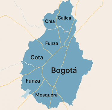 Cobertura de préstamos hipotecarios en Bogotá, Chía, Cajicá y alrededores.