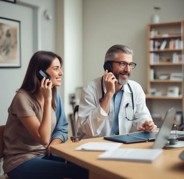 Various wellness and beauty products, including oils in bottles, a bowl of oil, dried flowers, crystals, a smudge stick, and a small dish of cream, are arranged aesthetically on a light surface. The scene is decorated with colorful flowers and herbs.