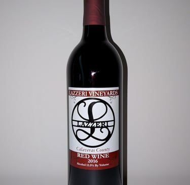 A single bottle of red wine labeled "Red Wine"