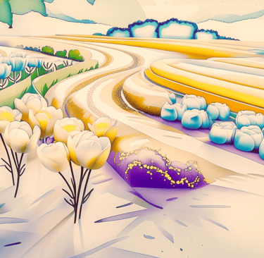 spring flowers tulips illustration