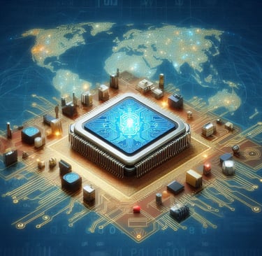 a computer generated image of a computer processor