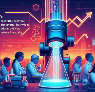 Scientists working together with a microscope and AI