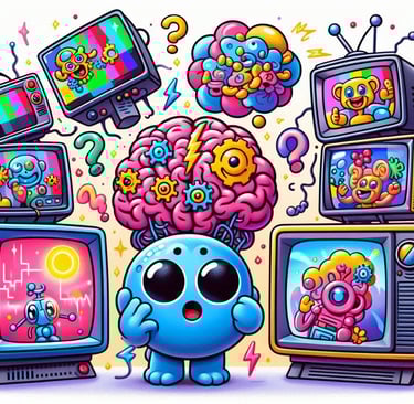 an AI brain having problems recreating TV shows from the 1980's