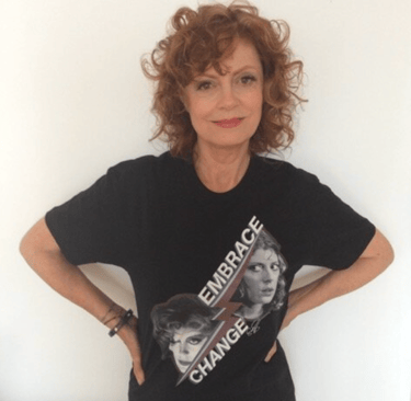 SUSAN SARANDON SUPPORTS LGBTQ DOC BY DESIGNING ROCKY HORROR INSPIRED T-SHIRT