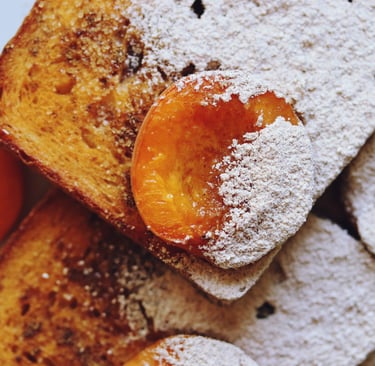 Cardamom & Cinnamon Baked French Toast and Honied Apricots