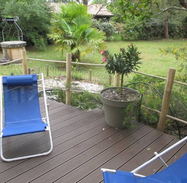 Vue jardin gite Arcachon la perle bleue