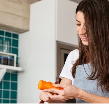 preparação de refeição saudável com alimentos para emagrecer rápido
