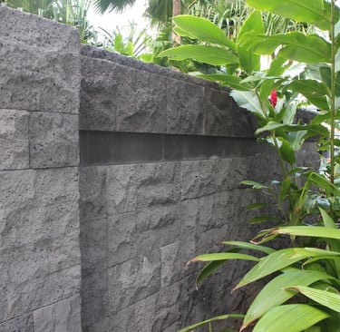 basalt stone wall