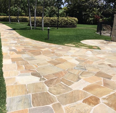 Quartzite paving