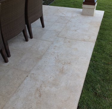 Stone flooring outside