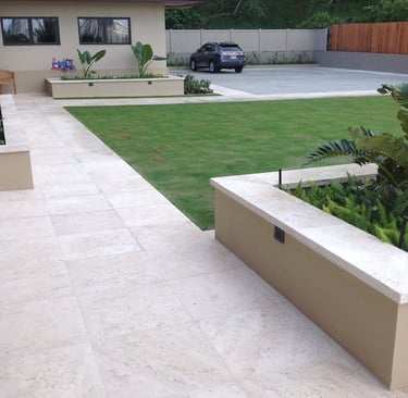 Stone flooring outside