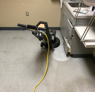 "Tile Stripping in Daytona Beach, FL by TEC Floor Services."
