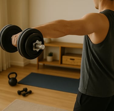 Halteres Ajustáveis usados para exercícios domésticos