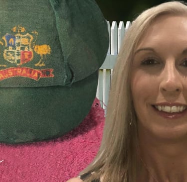 Michelle Goszko with her Baggy Green Cap