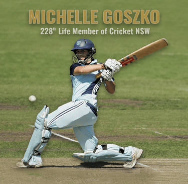 Michelle Goszko awarded Life Membership of Cricket NSW