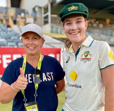 Michelle Goszko with Annabel Sutherland