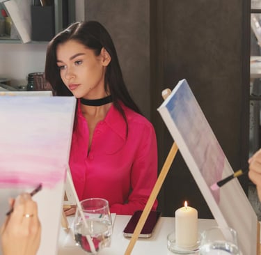 corporate paint party, birthday party