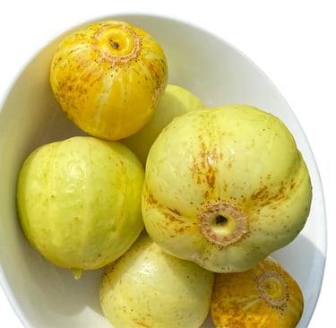HEIRLOOM CRYSTAL LEMON CUCUMBER | Vibrant, small, round cucumbers.